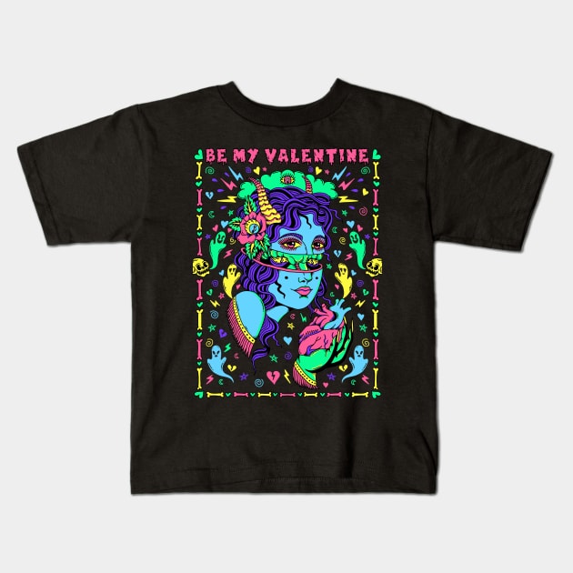 Be My Valentine Kids T-Shirt by ReclusiveCrafts